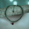 Handmade Red Water Drop Bead Pendant Necklace